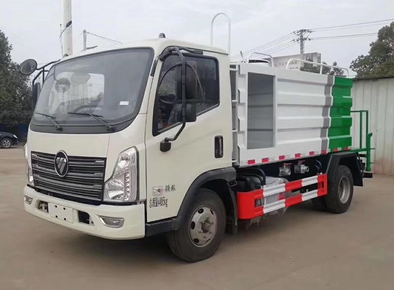 藍牌灑水車報價_國六福田時代領航5方藍牌抑塵車廠家價格2