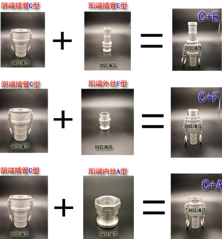 不銹鋼快速接頭組合圖片 不銹鋼快速接頭組合圖片