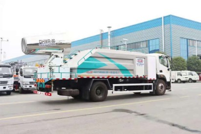 電動灑水車型號及參數_電動小型灑水車_10噸福田純電動抑塵車4